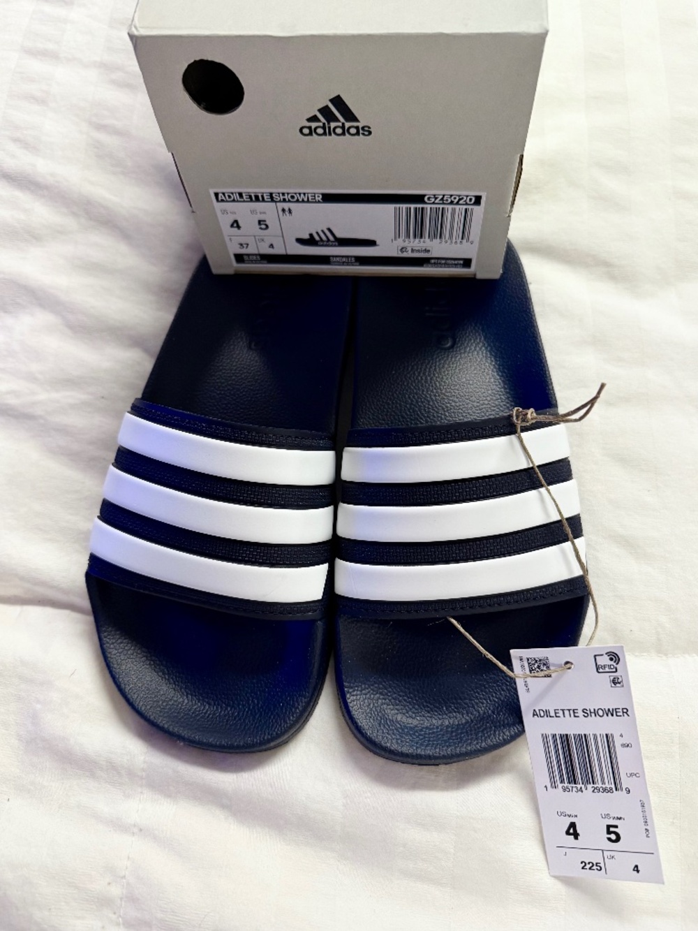Adidas Adilette Shower Slides Legend Ink Men 4 Women 5